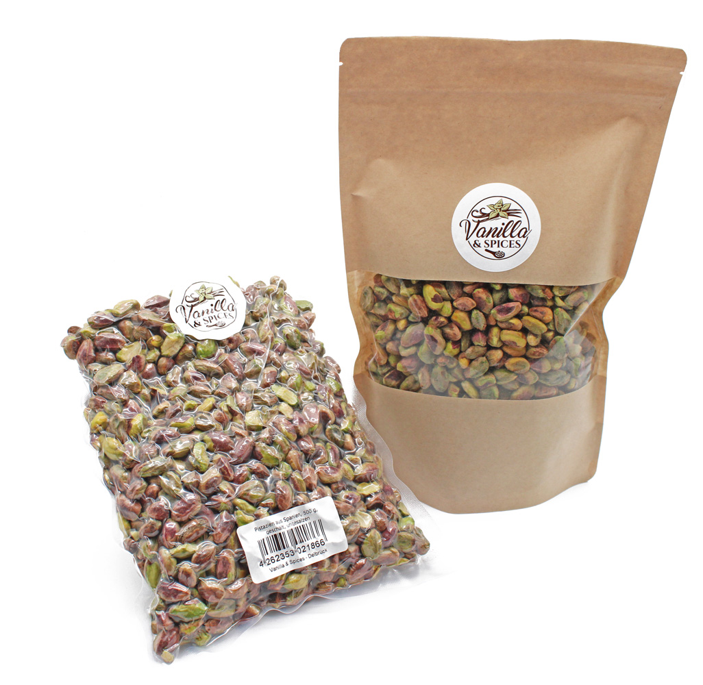 Pistazien aus Spanien, 1,5 kg, geschält, ungesalzen